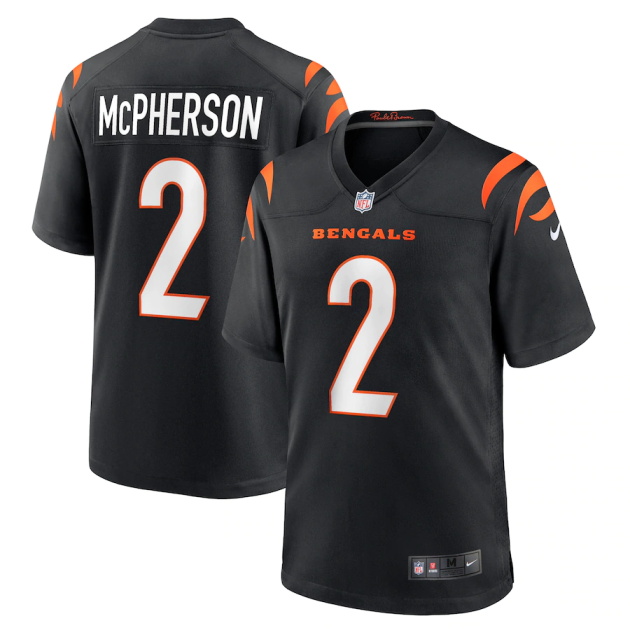 mens nike evan mcpherson black cincinnati bengals game jersey